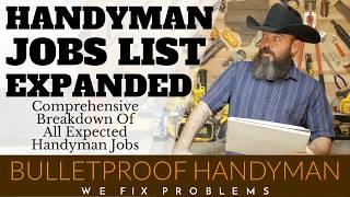 Expanded 2025 Handyman Jobs List - Complete Listing - Downloadable Full Version