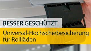 Am Rollladen einfach montiert - Universal-Hochschiebesicherung von Schellenberg