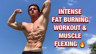 AT HOME FAT BURNING WORKOUT | SIX PACK & CHEST FLEX | Sebastian Anderson