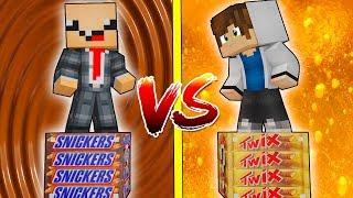 Snickers® ЛАКИ БЛОК VS Twix ЛАКИ БЛОК! НУБ ПРОТИВ ПРО! ВЫЖИТЬ НА 1 БЛОКЕ! #46