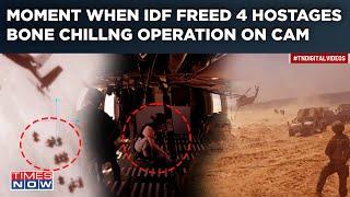 IDF's Daring Rescue Op: Bone Chilling Moment When Hostages Were Freed On Cam| Nuseirat Camp Visuals