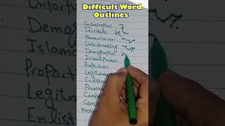 shorthand of difficult words