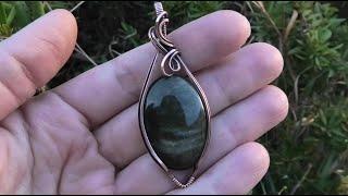 Version 3 of 6: Wire Wrapped Cabochon Pendant Tutorial Square Wire