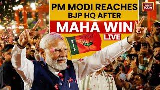 PM Modi Victory Speech At BJP Headquarters LIVE: Big Win In Maharashtra | Maharashtra Elections