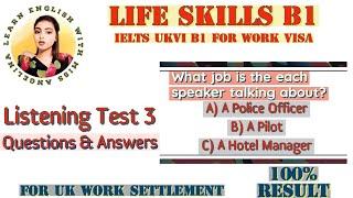 IELTS B1 Life Skills Listening||2022||Practice Test 3||Questions & Answers||Complete Listening Test