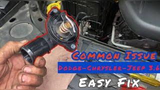Thermostat Housing Replacement Tutorial (3.6 Dodge, Chrysler & Jeep)  thermostat replacement