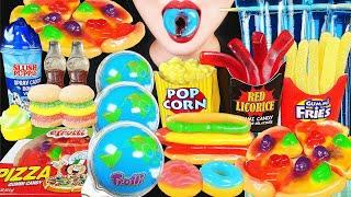 ASMR CANDY PARTY GUMMY FAST FOOD: BURGER, FRIES, PIZZA, COLA, JELLY NOODLES, EARTH  RAINBOW DESSERT