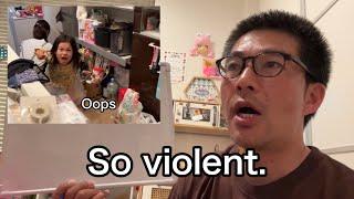 I’m 50 years old Japanese man. How can I stop my 4- year old daughter’s violence towards me?