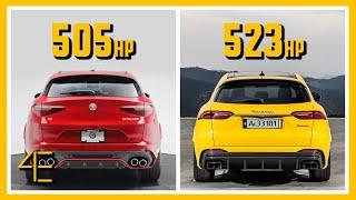 Alfa Romeo Stelvio Quadrifoglio vs Maserati Grecale Trofeo | Car Spec Comparison | 4enthusiasts