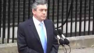 Prime Minister Gordon Brown arrives at Downing Street