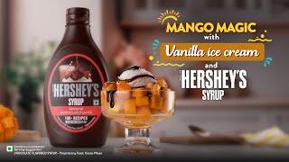 Mango Blast With Vanilla Ice Cream and HERSHEY'S Chocolate Flavored Syrup