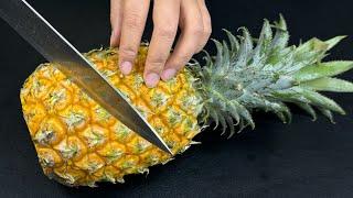 HOW TO CUT A PINEAPPLE | Clean & Delicious #切菠萝，cut pineapple，파인애플을 자르다，カットパイナップル，tips