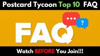 Postcard Tycoon FAQ - WTM Publications Top 10 Most Frequently Ask Questions