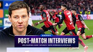 Xabi Alonso and Jeremie Frimpong react to Leverkusen's late win vs Inter | UCL Today | CBS Sports