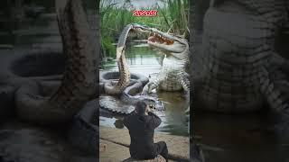 RECORDING SNAKES TWISTING CROCODILE