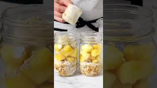 One of our favorite overnight oat combos: Pineapple  Coconut 