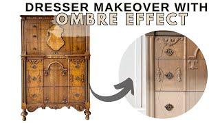 Dresser Makeover With An Ombre Effect Using Stains