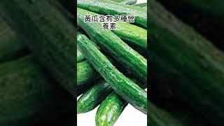 黃瓜- 含維生素C、K、A、鉀和膳食纖維