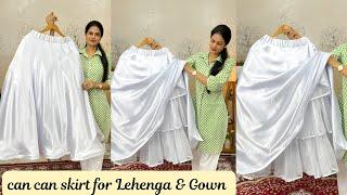 Can Can Skirt For Lehenga And Gowm/Can Can Skirt Cutting And Stitchig/How to Make Can can Skirt