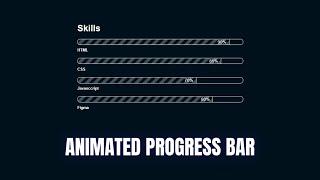 How To Make Animated Progress Bar Using HTML and CSS