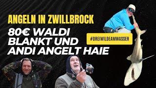 80€ Waldi ANGELT auf Forellen und Andi „angelt“ Haie. Wir sind in Zwillbrock