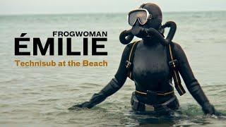 Frogwoman Émilie - Technisub at the Beach