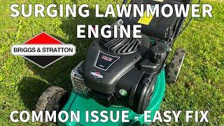 Surging lawnmower Engine - How to fix - Briggs and Stratton Plastic Carb