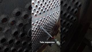 heat exchanger tube expansion process #engineering #exchanger