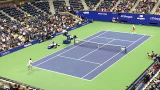 2022 US Open QF Carlos Alcaraz saves one match point (vs Jannik Sinner)