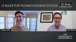12 Rules for Picking Dividend Stocks
