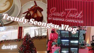 Life in Korea| Trendy Seongsu Vlog | Biggest Olive Young | Squid Game pop-up | Dasique