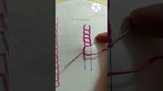 How To Sew Open Chain Stitch/Square Chain /Ladder Chain/ Roman Chain Stitch For Beginners #shorts