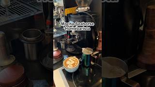 How to make Mocha seahorse latte Art Homebarista