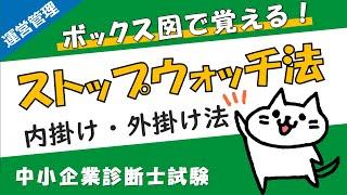 【ストップウォッチ法】内掛け法と外掛け法の違いをボックス図で解説します！_運営管理 中小企業診断士試験対策