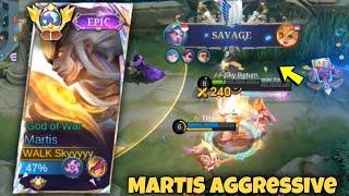 SAVAGE!! TOP GLOBAL MARTIS PERFECT & SUPER AGGRESSIVE GAMEPLAY!! ( Best Build 2024 ) MLBB