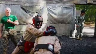 U.S. Marine Corps Recruits 'Body Spar' during the Crucible