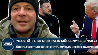 USA: "Das hätte so nicht sein müssen!" Selenskyj überrascht mit Brief an Trump! Das steckt dahinter!