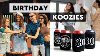 Prazoli 30th Birthday Koozies - 30th Birthday Decorations for Men & Women