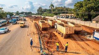 Amazing Road Dualization Construction Works are ongoing in Kumasi.