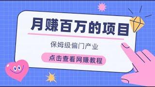 2024最火爆项目|兼职|赚钱|灰产|时间自由 打造高新副业 在家即可轻松创业（真实视频演示）