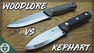 Woodlore Knife vs Kephart Knife:  Battle Horse Battlelore vs LT Wright Genesis (Comparison)