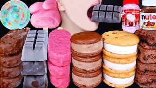 ASMR CHOCOLATE ICE CREAM NUTELLA DESSERT MUKBANG 초콜릿 아이스크림 먹방 チョコレートアイスクリーム 咀嚼音 モッパン EATING SOUNDS
