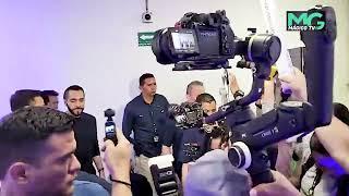 Presidente Nayib Bukele entra a las instalaciones Data Trust, recién inauguradas