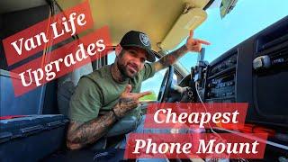 VAN LIFE INSTALLING CUSTOM PHONE HOLDER CAMPER VAN UPGRADES