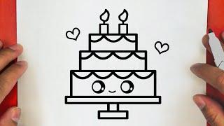 COMO DESENHAR UM BOLO DE CASAMENTO,PASSO A PASSO, JACKDesenhos/HOW TO DRAW A CUTE WEDDING CAKE