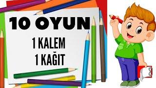 KALEM KAĞIT OYUNLARI / ( EVDE OYUN EVDE ETKİNLİK) Sıkılınca Yapılabilecek Şeyler