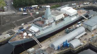 HMS Glasgow fitting out at Scotstoun