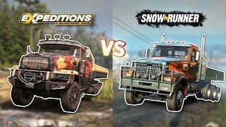 SnowRunner VS Expeditions: A MudRunner Game - Is it Better?