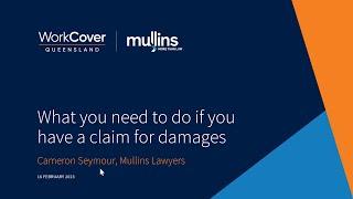 Webinar: What you need to do if you have a claim for damages