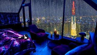 Close Your Eyes and Feel the Peace with Heavy Rain and Thunder on the Window  ASMR Rain sounds